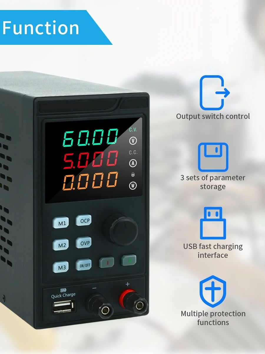 MYAMI 30 в 32 в 10 А с USB/RS4 – обзор и цена Programmable Dc Power Supply 60V 10A